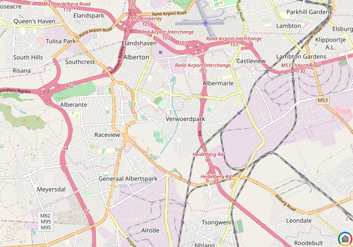 Map location of Verwoerdpark